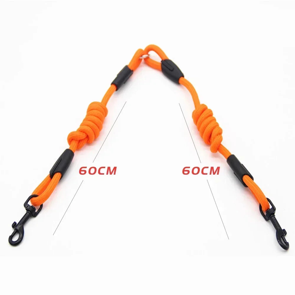 Guangdong Double Nylon Dog Leash With Twin Coupler