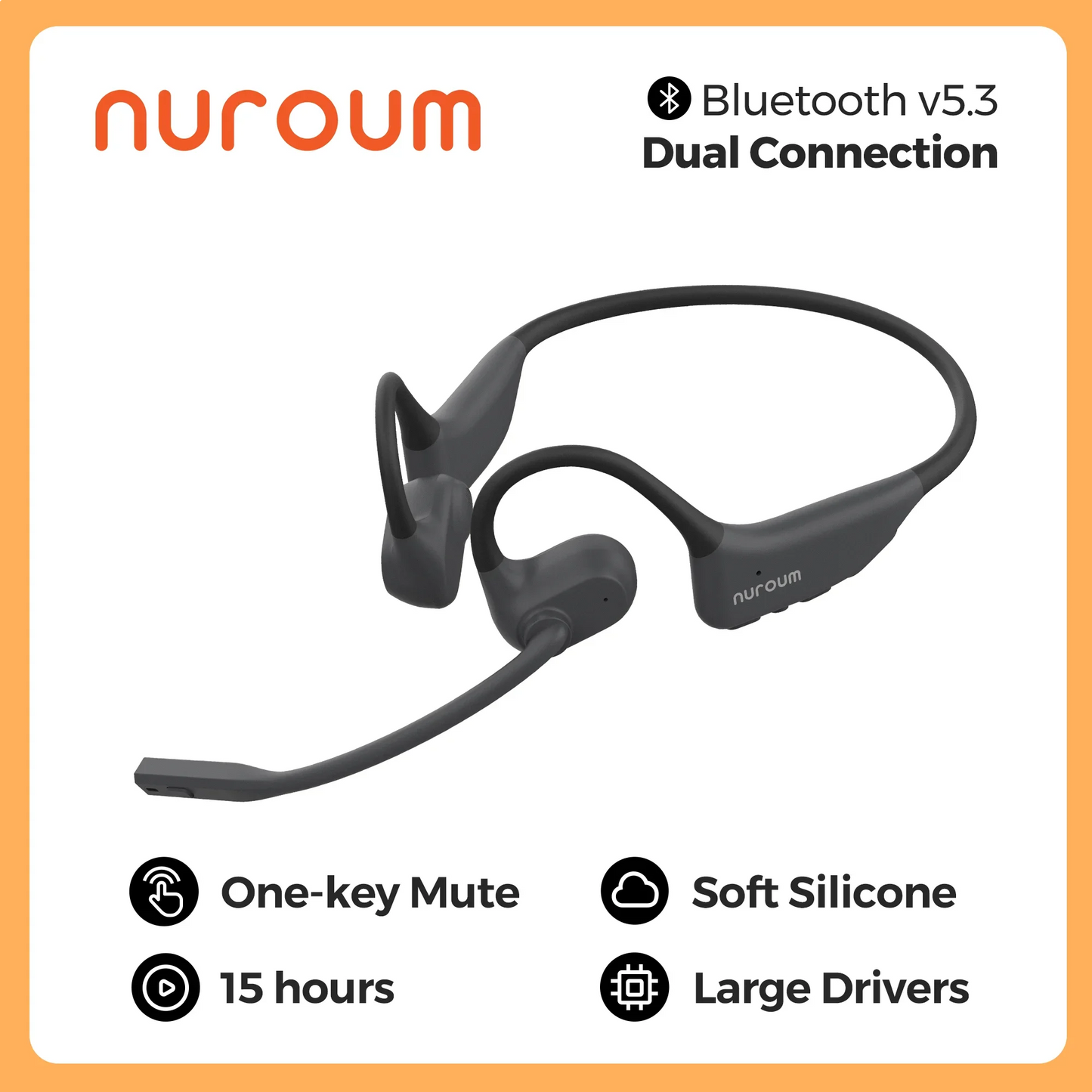 Nearstream Wireless Open Ear Bluetooth 5.3 MultiPoint