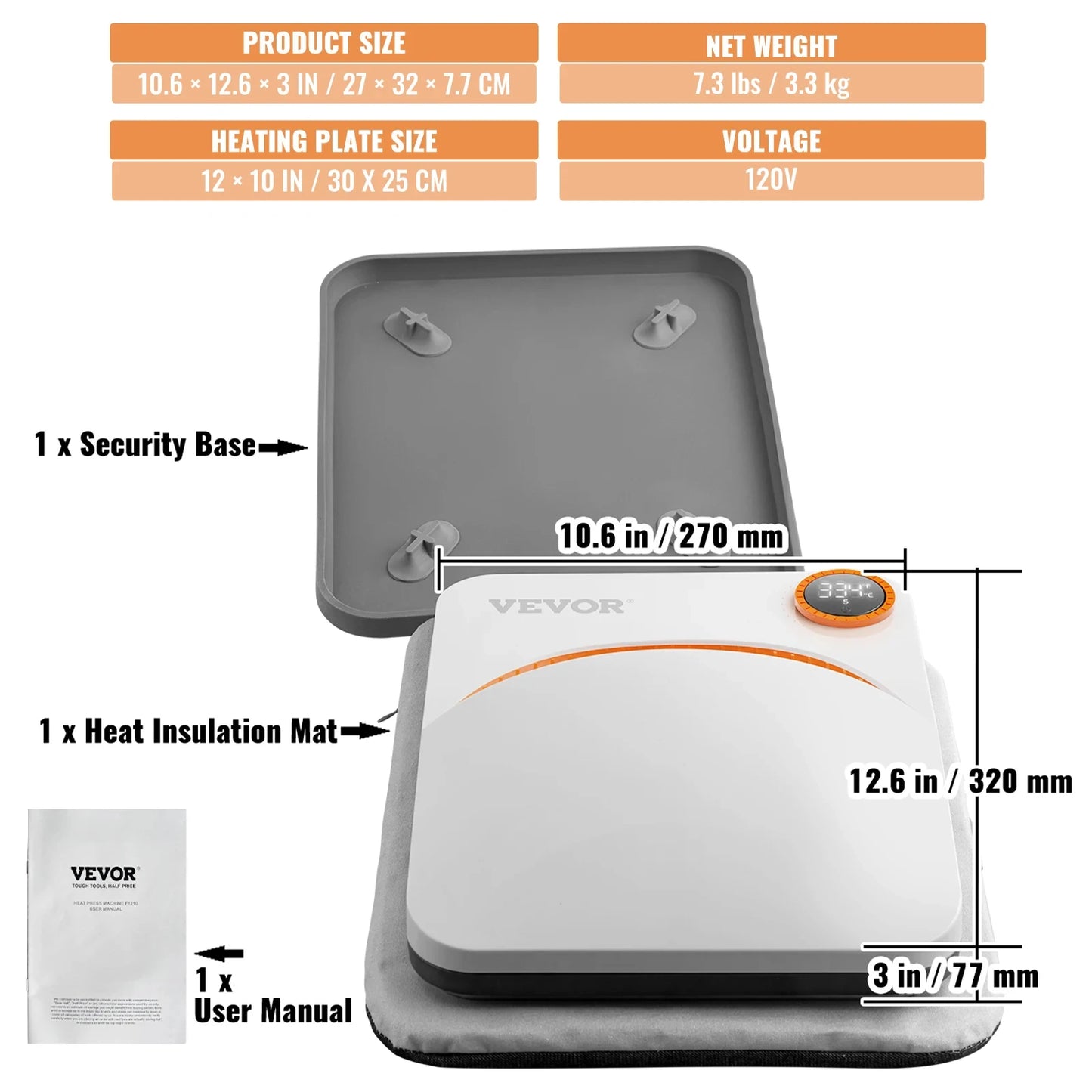 SucceBuy Portable Heat Press For Sublimation T Shirt