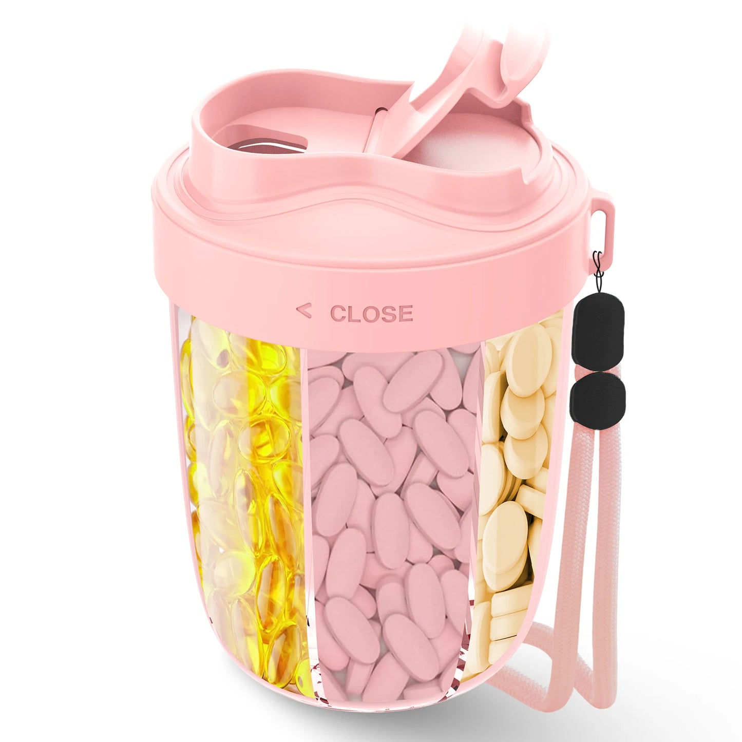 Hign Concerned Pill Organizer Travel Case 7 Compartments