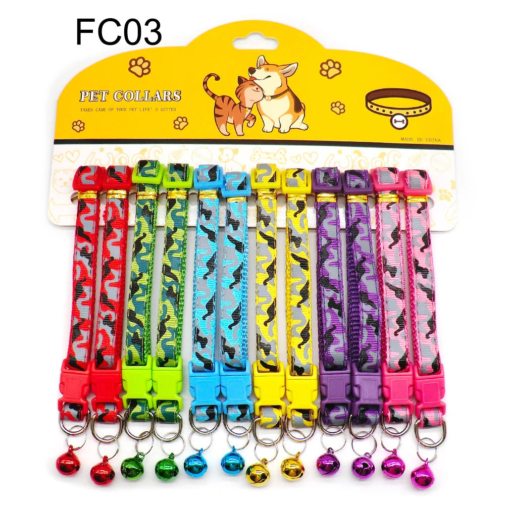 NaHang Nylon Dog Collars With Bell For Cats And Puppies