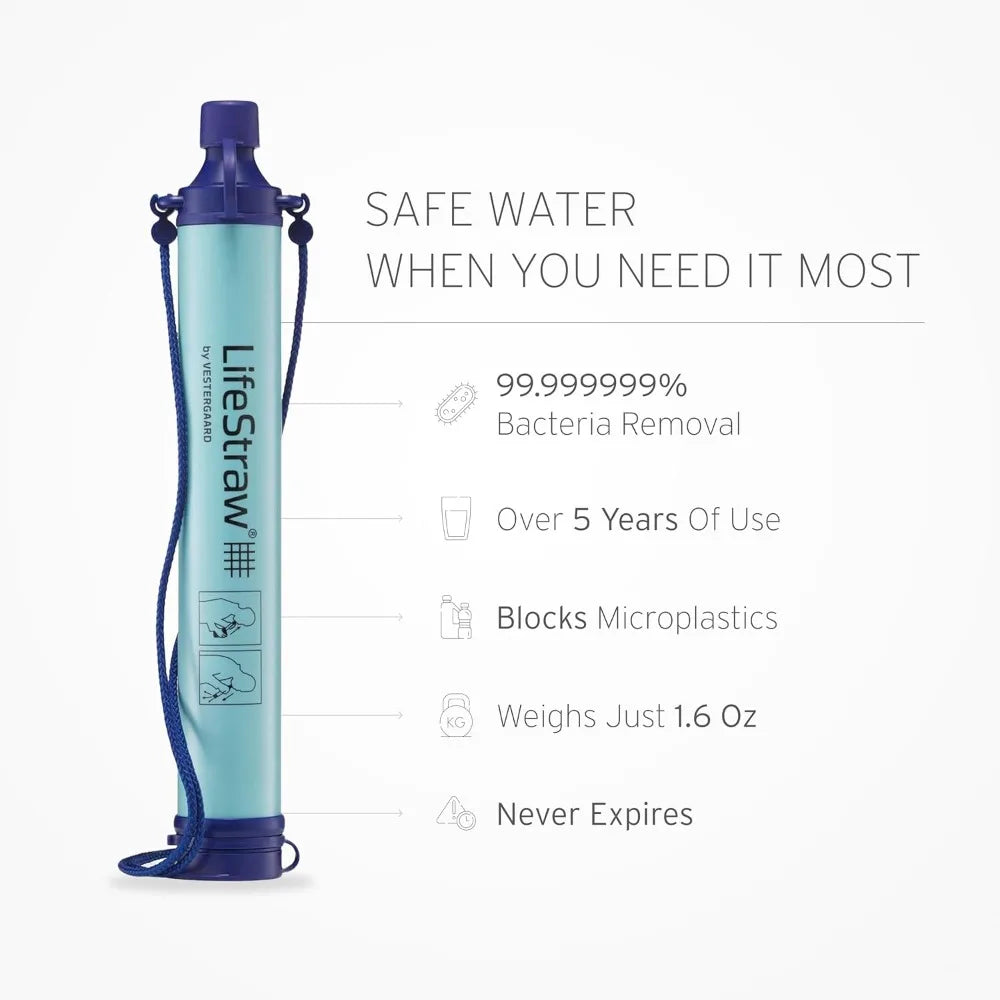 Personal Water Filter for Hiking Camping Travel Emergency Use