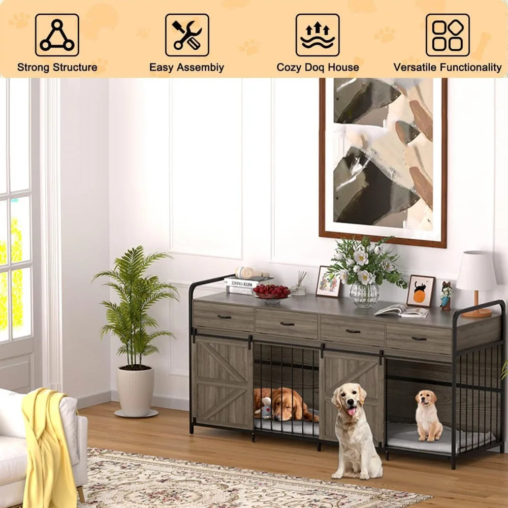 Extra Large Wooden Dog Crate – Ultimate Storage Solution