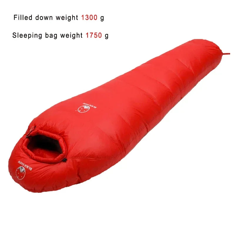 BLACNSNOW Adult Mummy Style Goose Down Sleeping Bag Winter Use