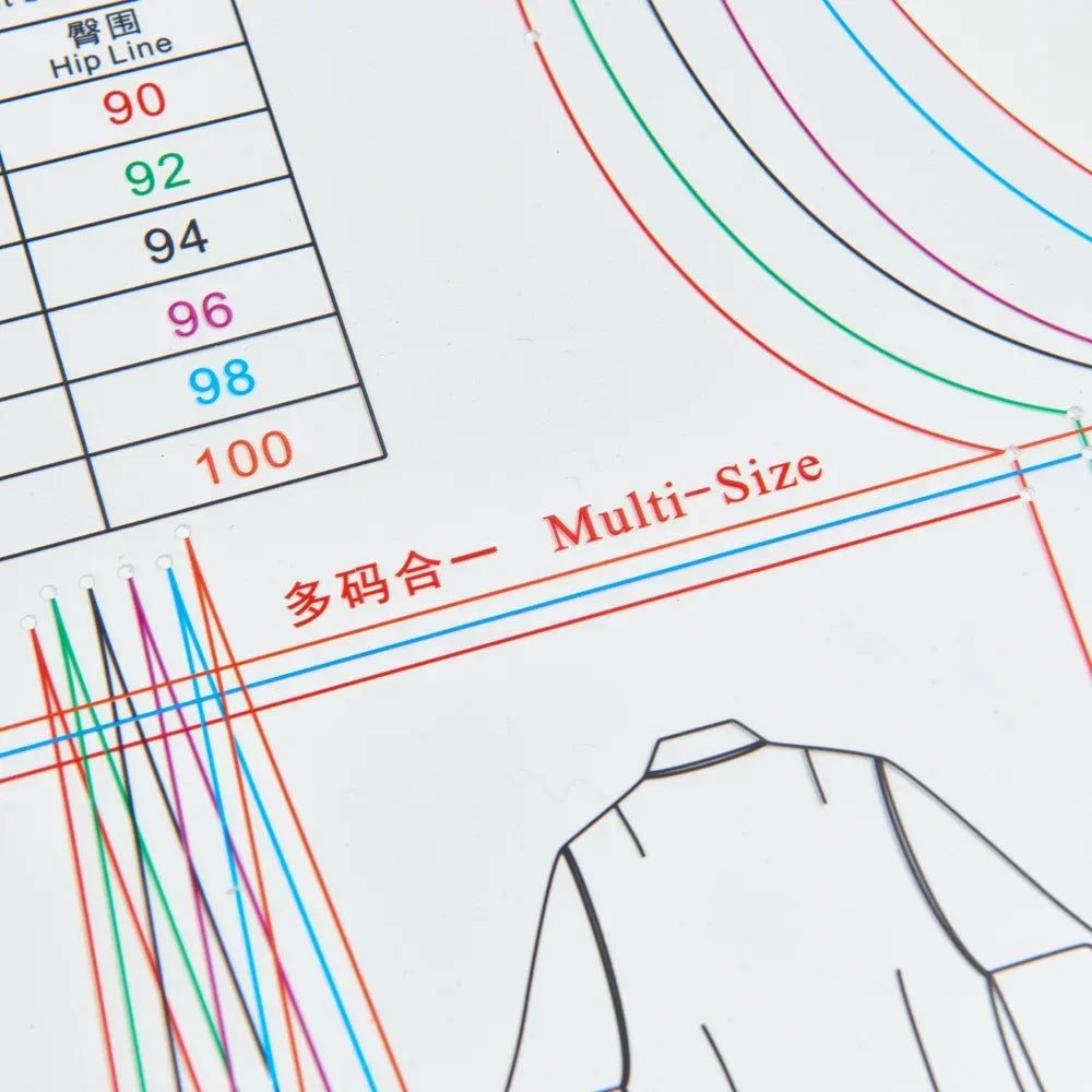 SmartBao Women's Shirt Pattern Ruler for Sewing Design