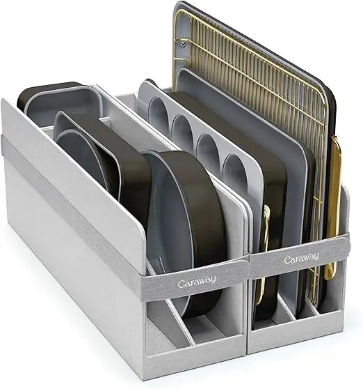 XMSJ Nonstick Ceramic Bakeware Set with Cooling Rack and Storage