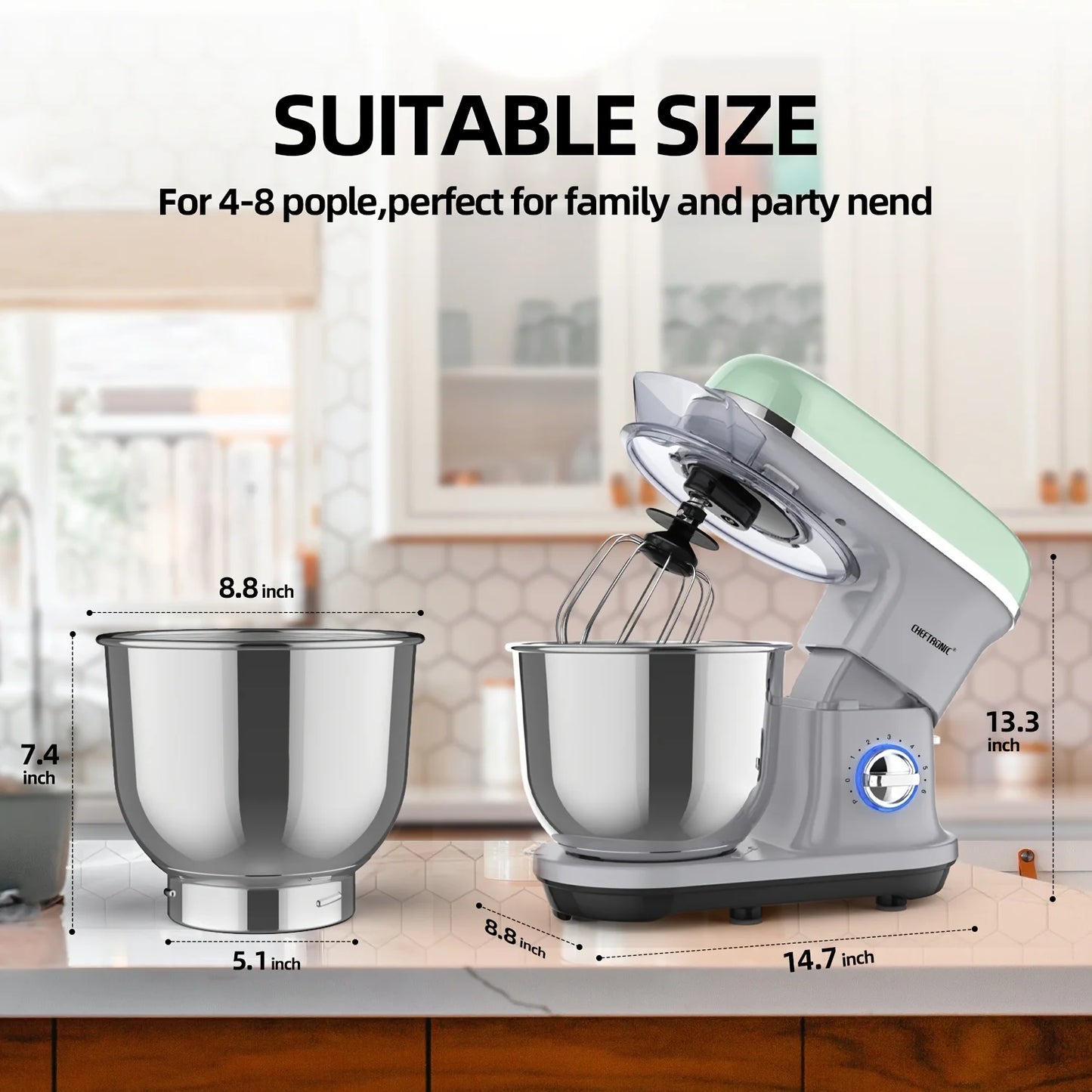 Cheftronic Stand Mixer 5.5QT Tilt-Head Electric Appliance