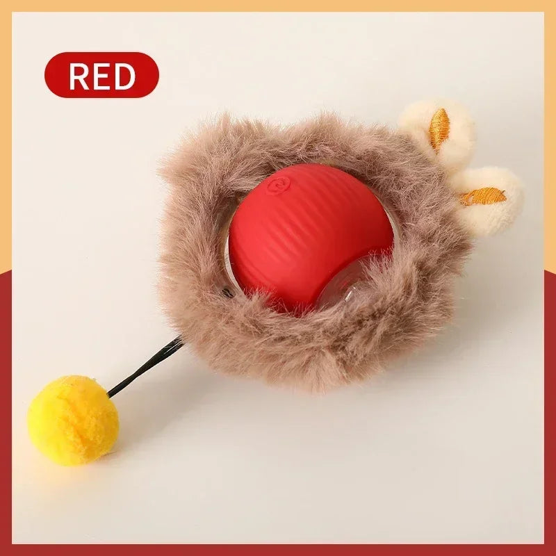 Smart Rechargeable Cat Interactive Rolling Ball Toy with Tail