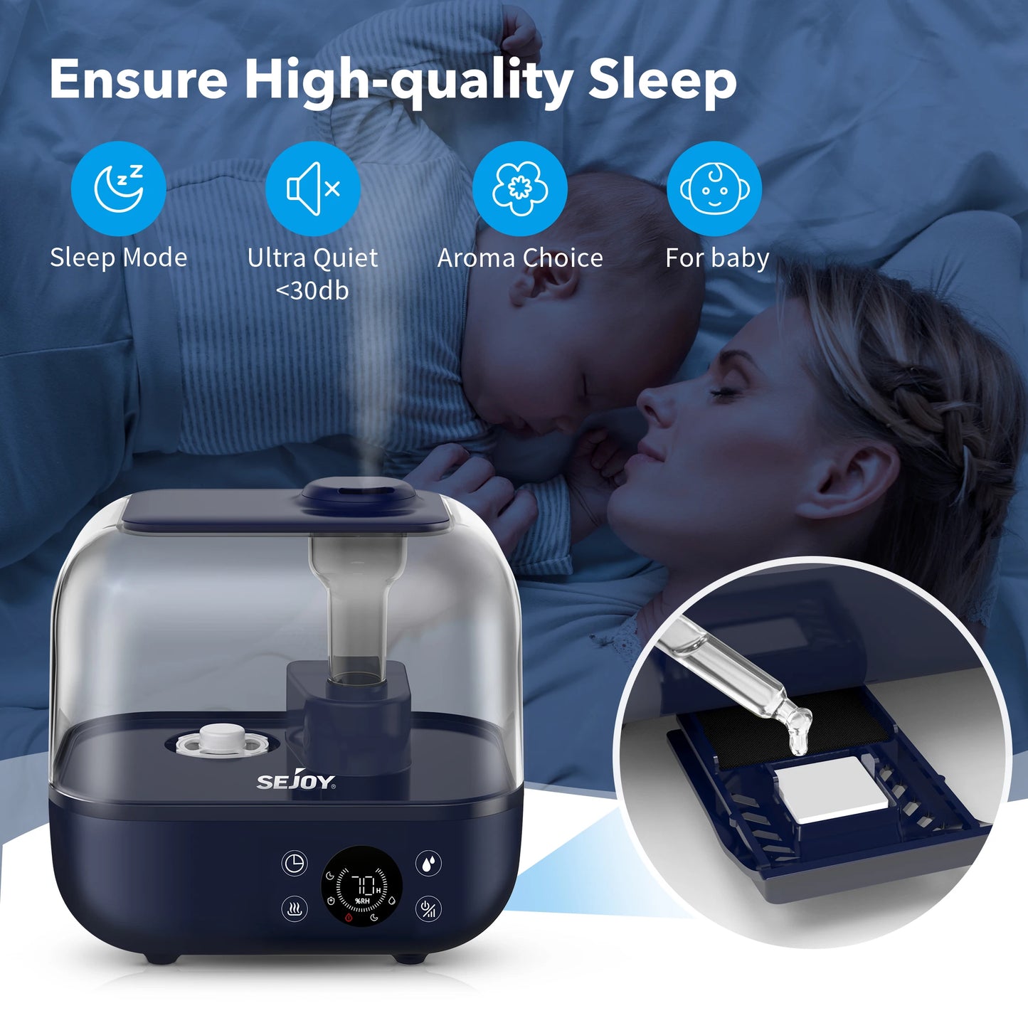 Frolic And Grow Ultrasonic Humidifier Aromatherapy Diffuser