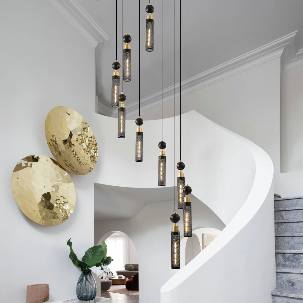 Modern Industrial Multi-Light Pendant Chandelier for Dining Room