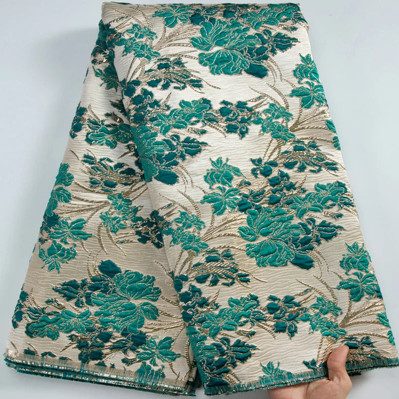 African Brocade Lace Fabric for Sewing Party Dresses