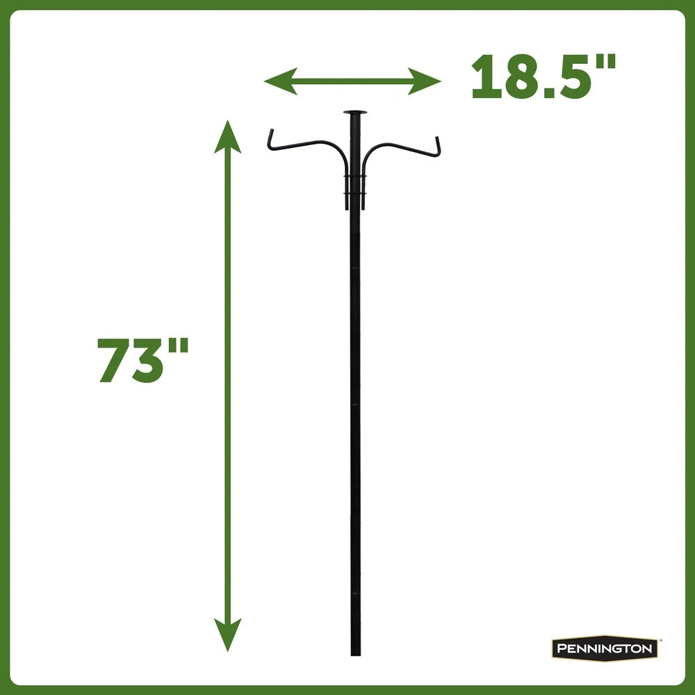 XMSJ Premium Bird Feeder Pole Supports Three Feeders Outdoor