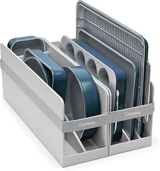 XMSJ Nonstick Ceramic Bakeware Set with Cooling Rack and Storage