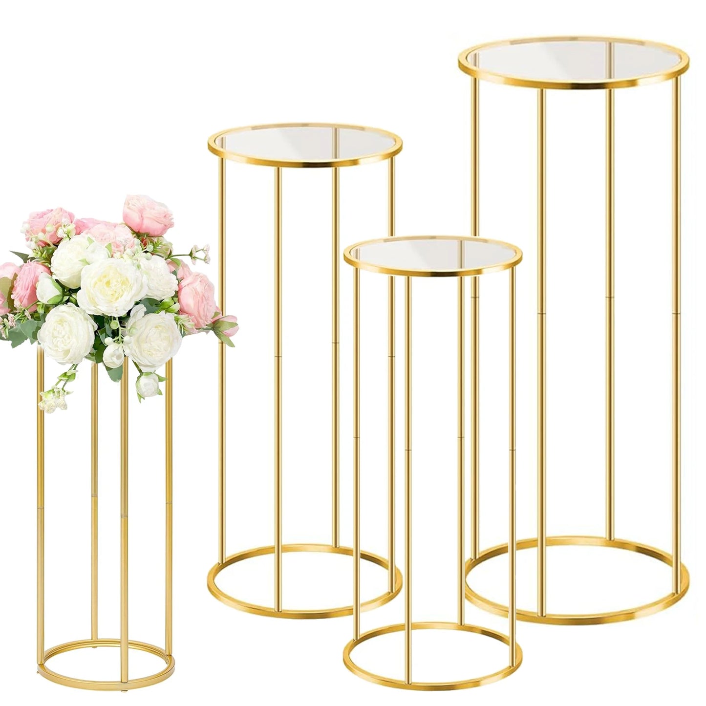 Zhejiang Three Tier Cylinder Table Stands Durable Metal Base