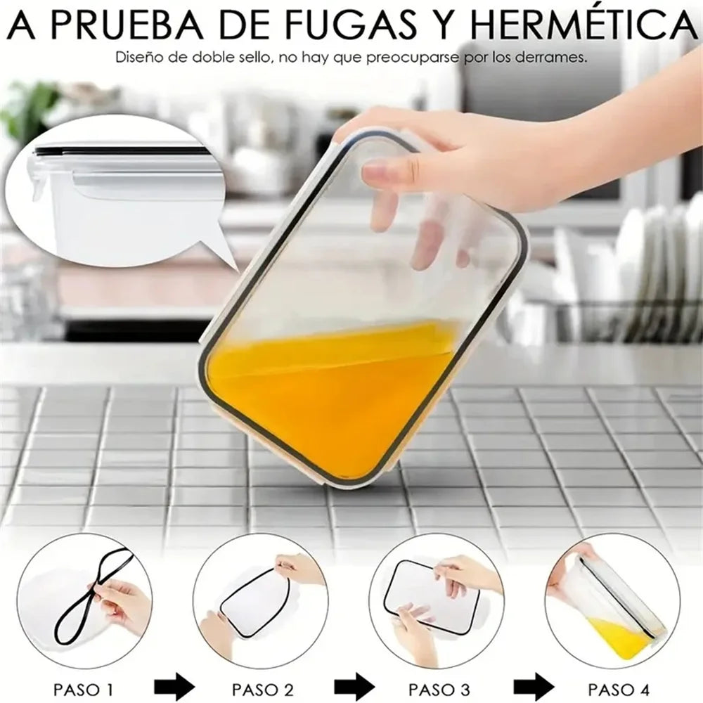 24pcs Reusable Kitchen Storage Container Set with Flip Lids