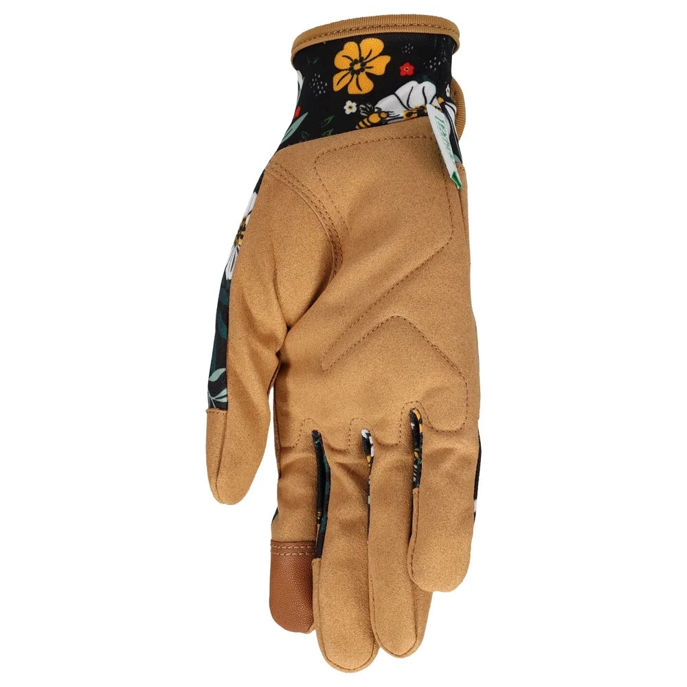 XMSJ Durable Floral Synthetic Leather Gardening Gloves