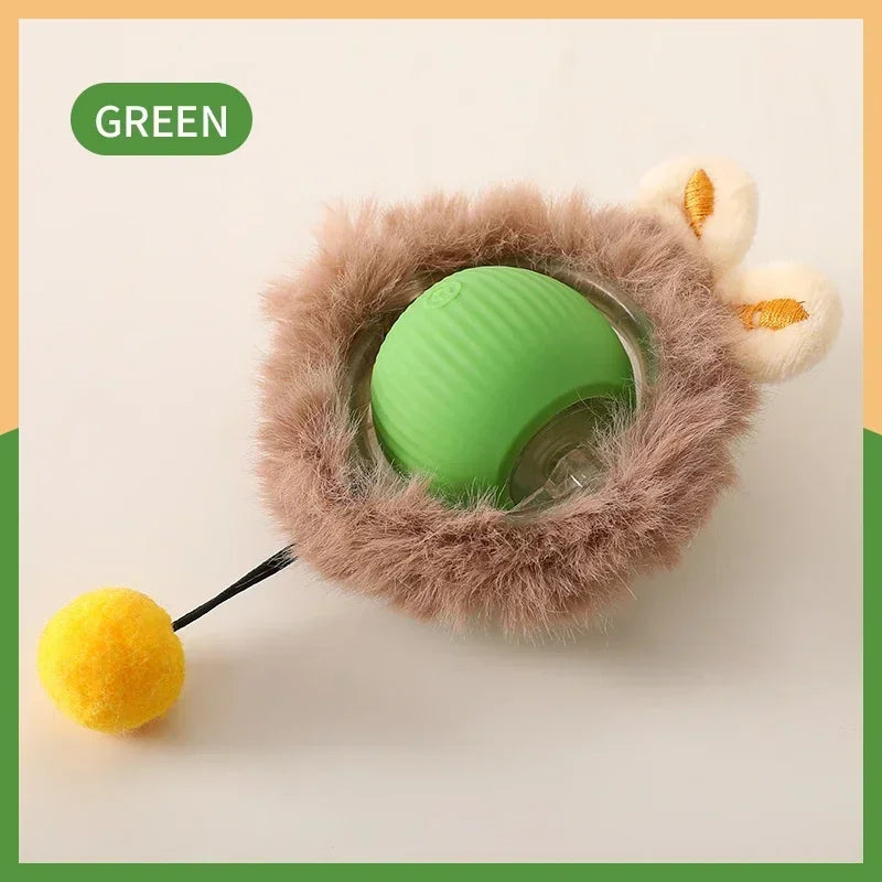 Smart Rechargeable Cat Interactive Rolling Ball Toy with Tail
