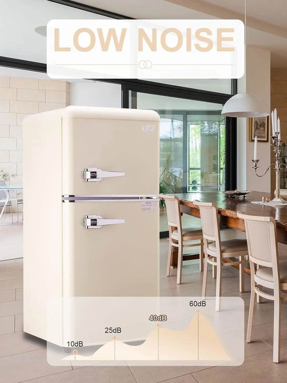 Krib Bling Compact Refrigerator Mini Fridge Retro Design