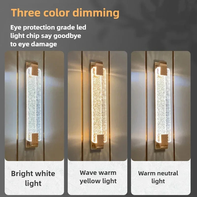 Enerlord Modern Luxury Rectangular Bubble Wall Lamp