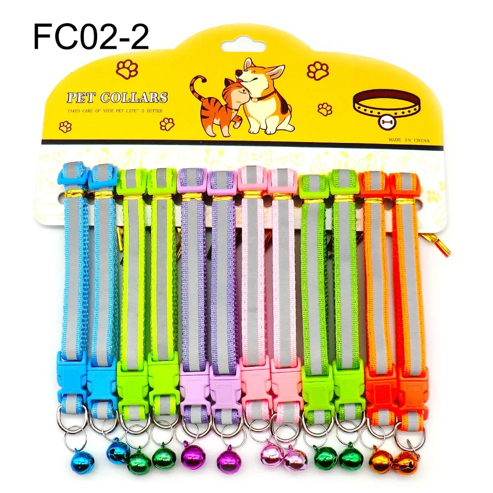 NaHang Nylon Dog Collars With Bell For Cats And Puppies
