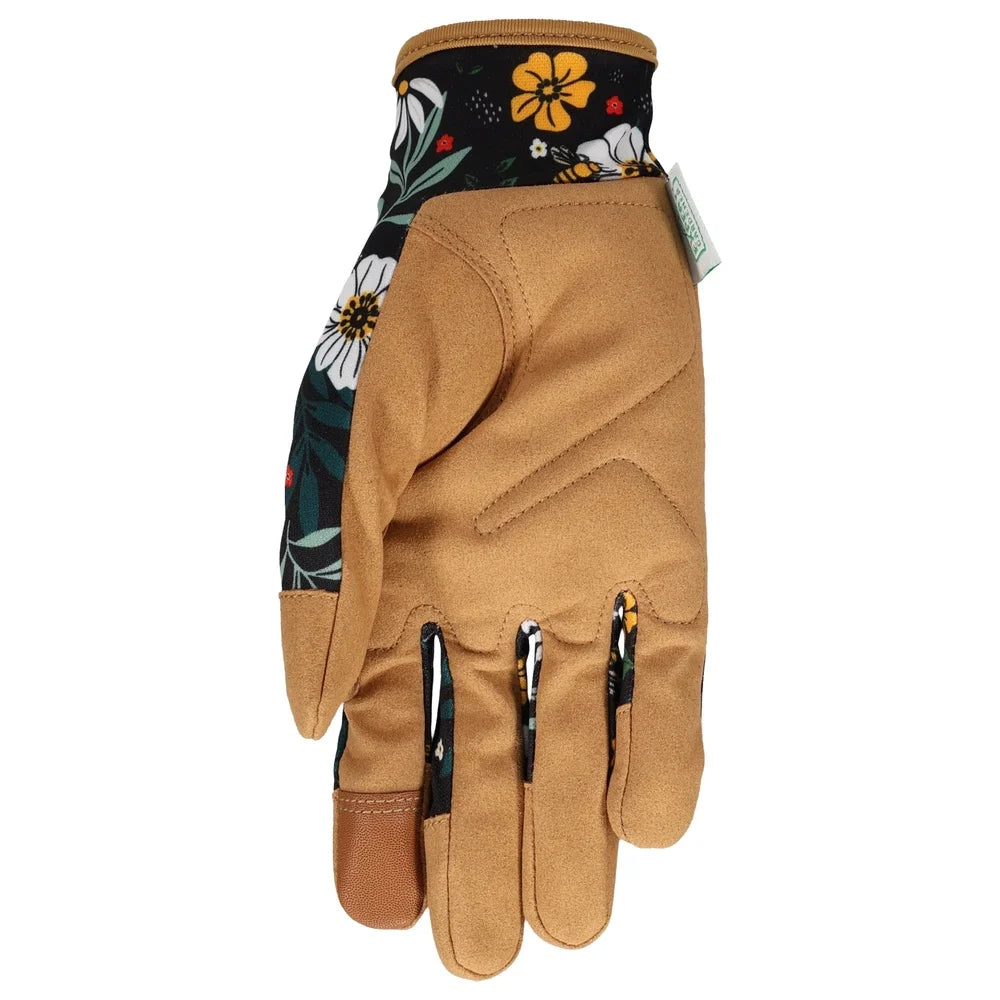XMSJ Durable Floral Synthetic Leather Gardening Gloves