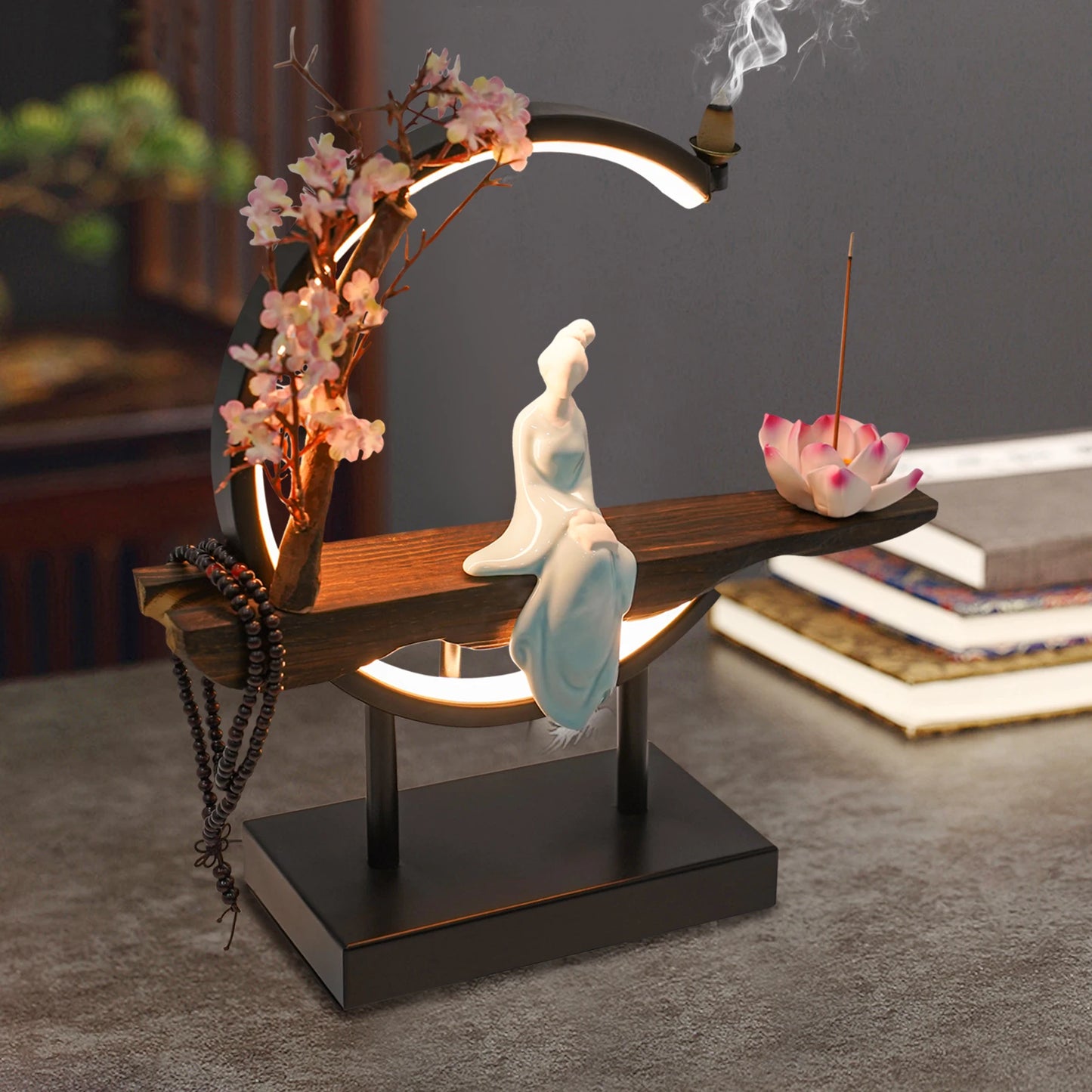 Bymaocar Zen Backflow Incense Burner Set For Living Rooms