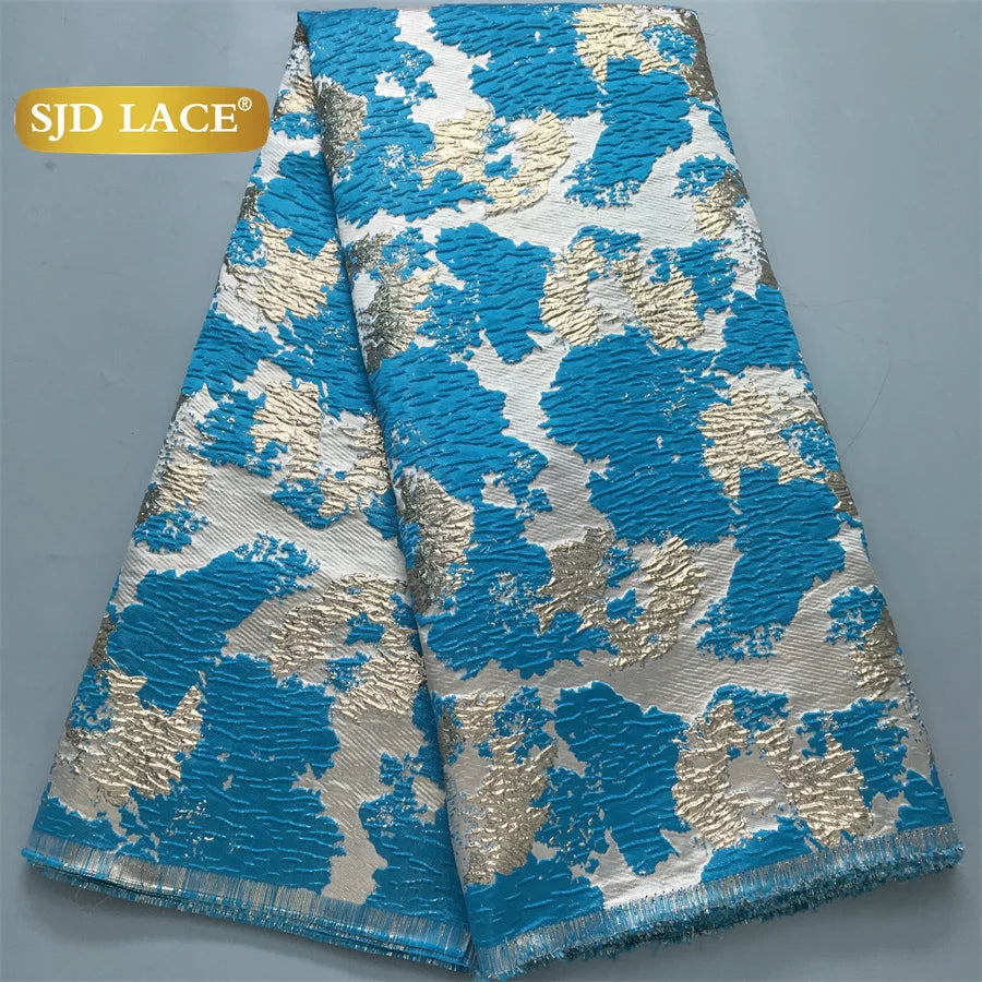 SJD African Lace Fabric High Quality Jacquard for Dresses