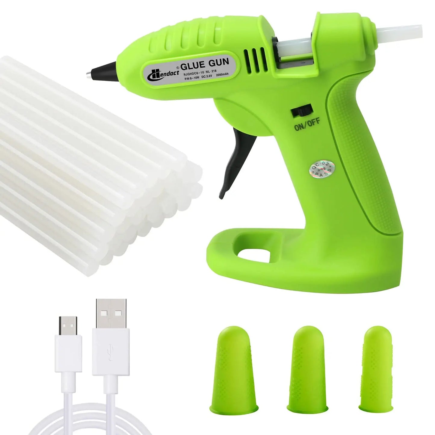 Cordless Hot Melt Glue Gun with 30 Mini Glue Sticks for DIY