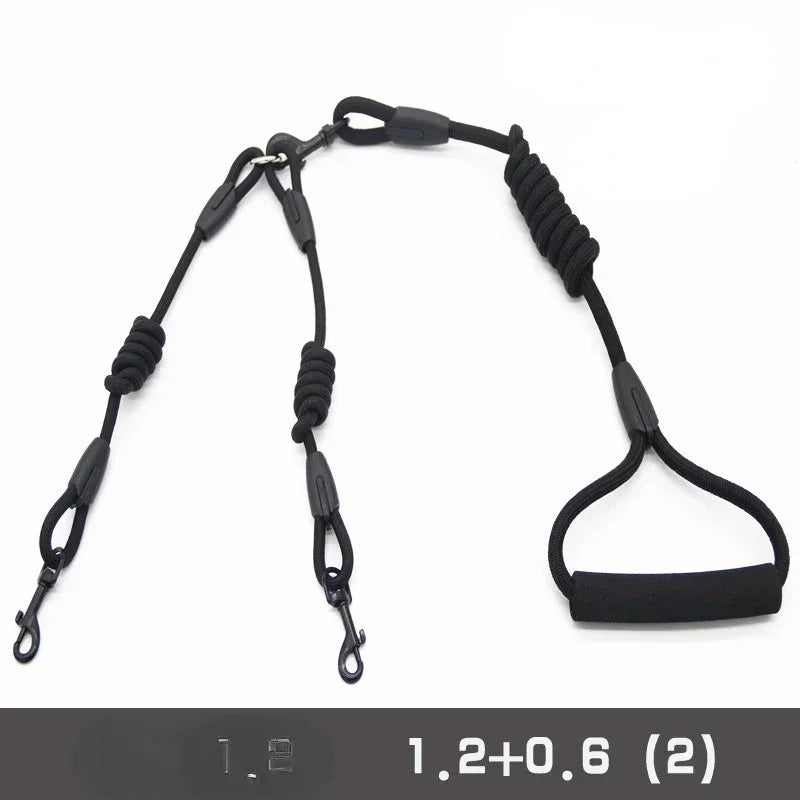 Guangdong Double Nylon Dog Leash With Twin Coupler