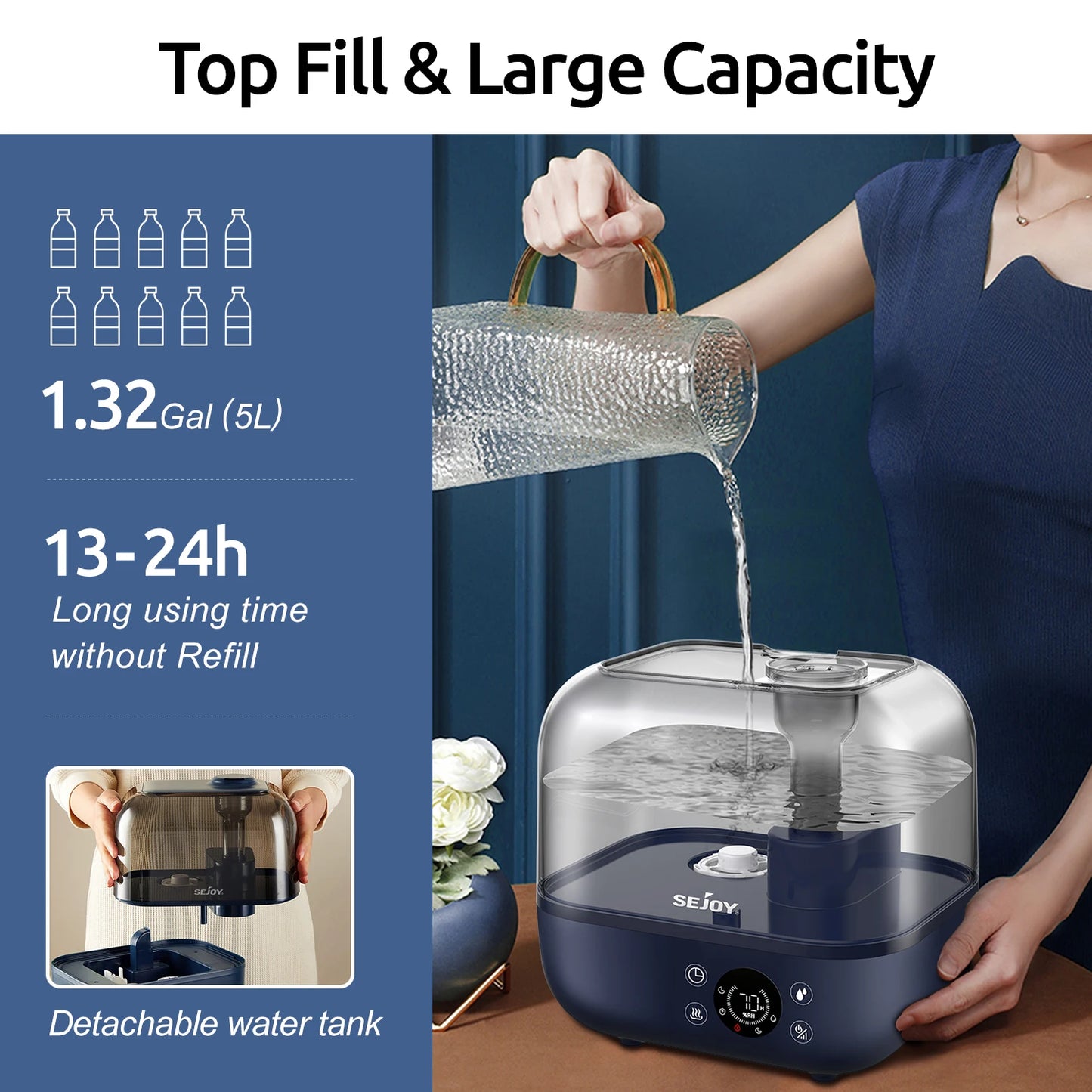 Frolic And Grow Ultrasonic Humidifier Aromatherapy Diffuser