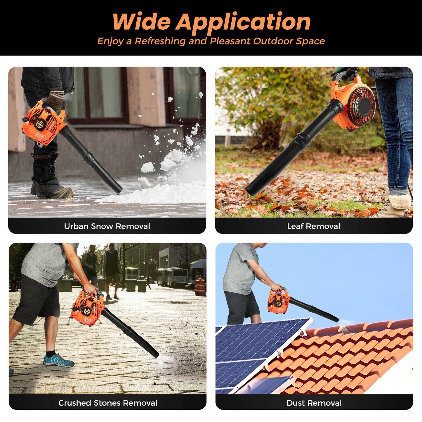 Bymaocar Handheld Gas Leaf Blower for Debris Cleaning