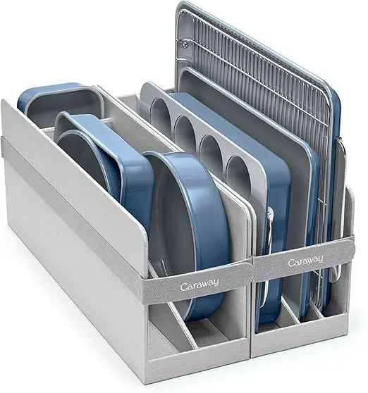 XMSJ Nonstick Ceramic Bakeware Set with Cooling Rack and Storage