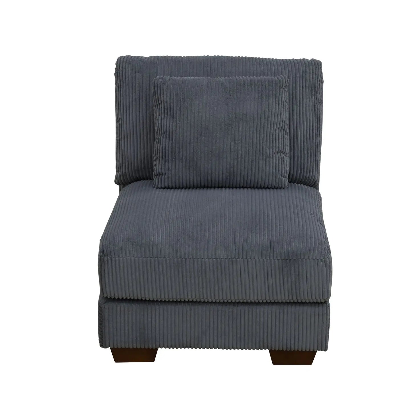 Dark Grey Corduroy Sofa – Durable High-Density Sponge