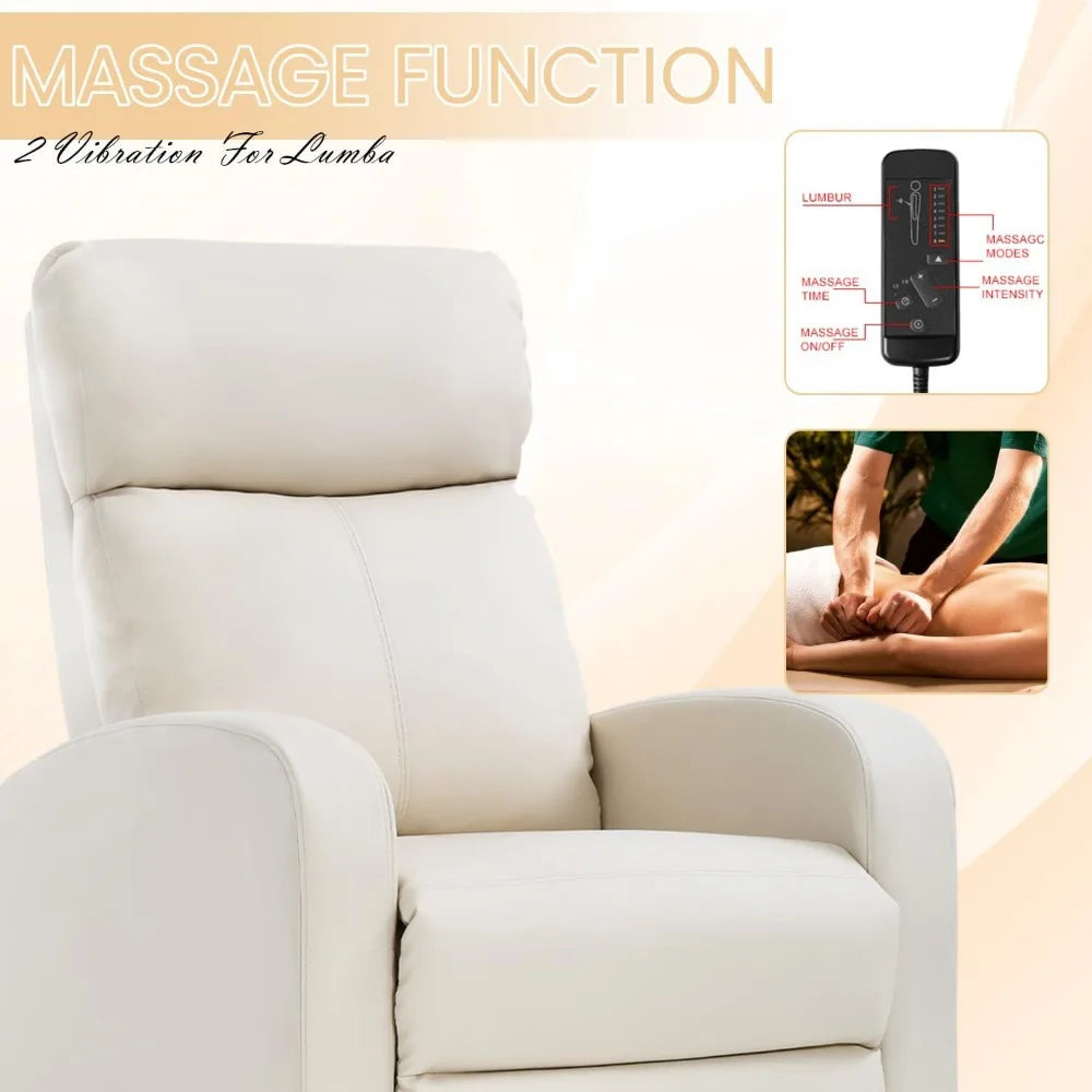 TANGXU Recliner Chair – Breathable Padded Faux Leather