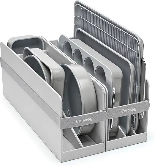 XMSJ Nonstick Ceramic Bakeware Set with Cooling Rack and Storage