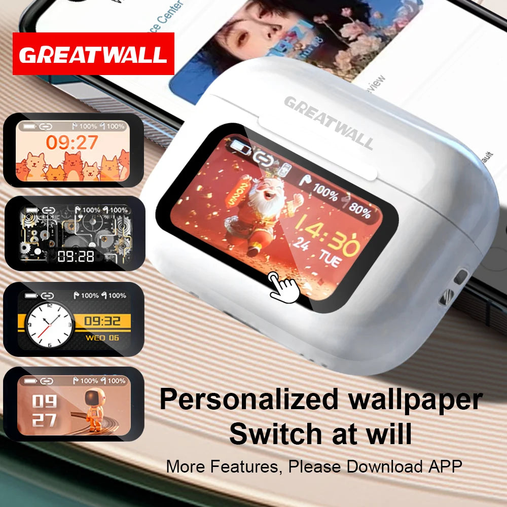 GreatWall Wireless Bluetooth Earphones with ANC and HD Mic