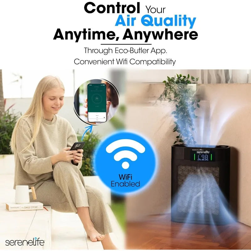 XMSJ Smart WiFi Air Purifier For Home Large Rooms Pro