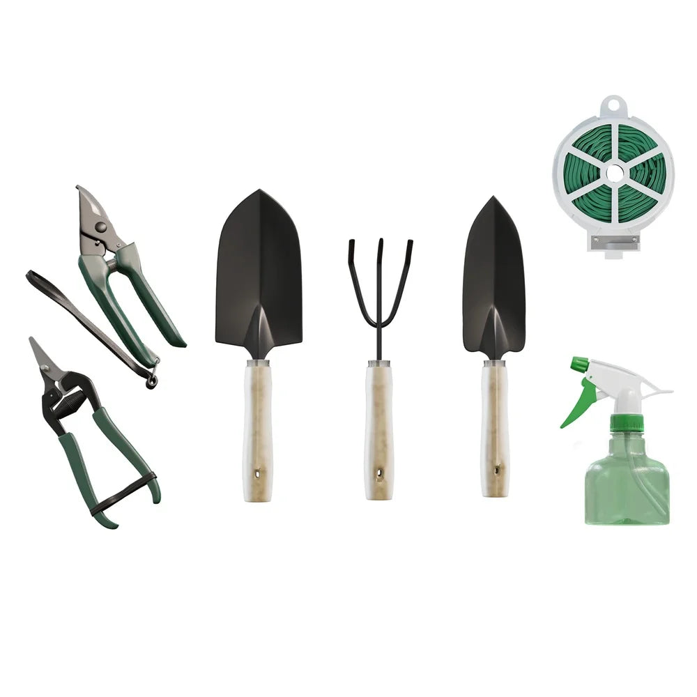 XMSJ 8 Piece Gardening Tool Set with Canvas Tote