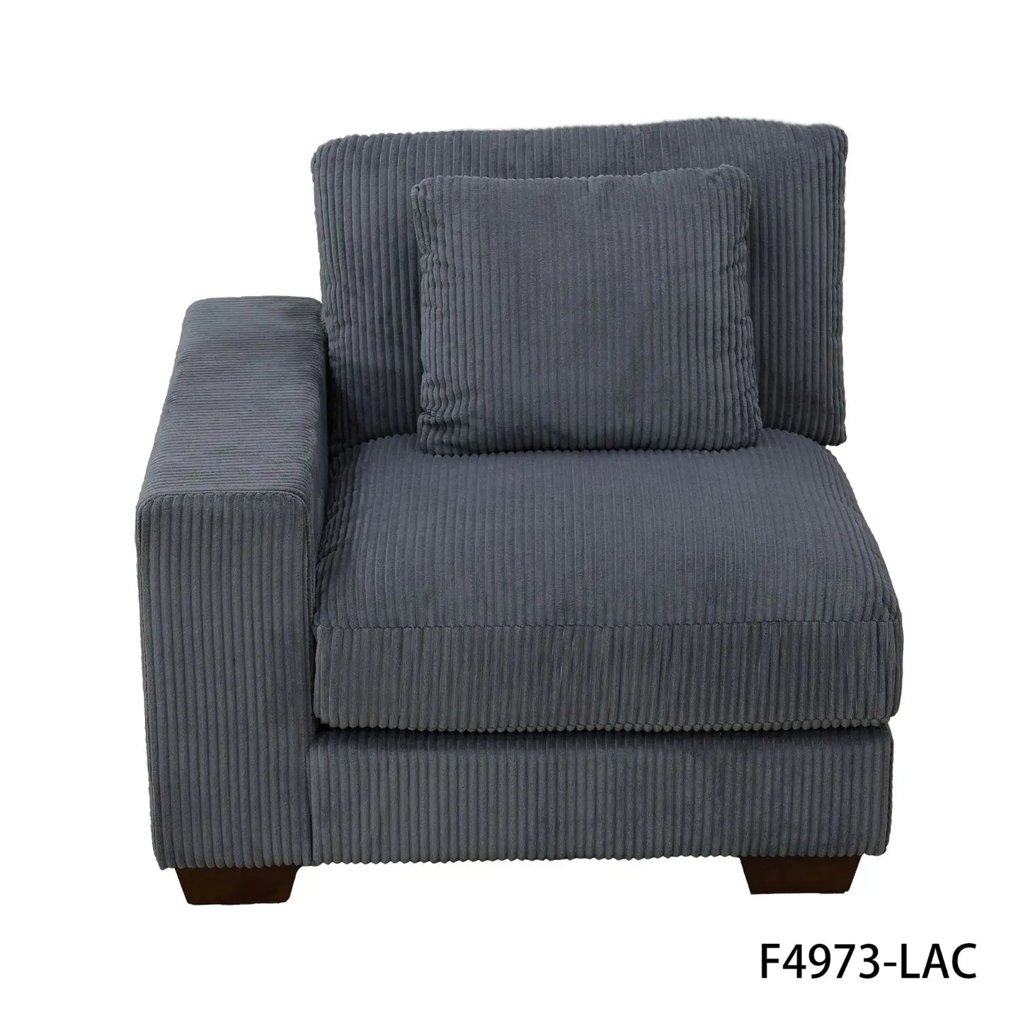 Dark Grey Corduroy Sofa – Durable High-Density Sponge