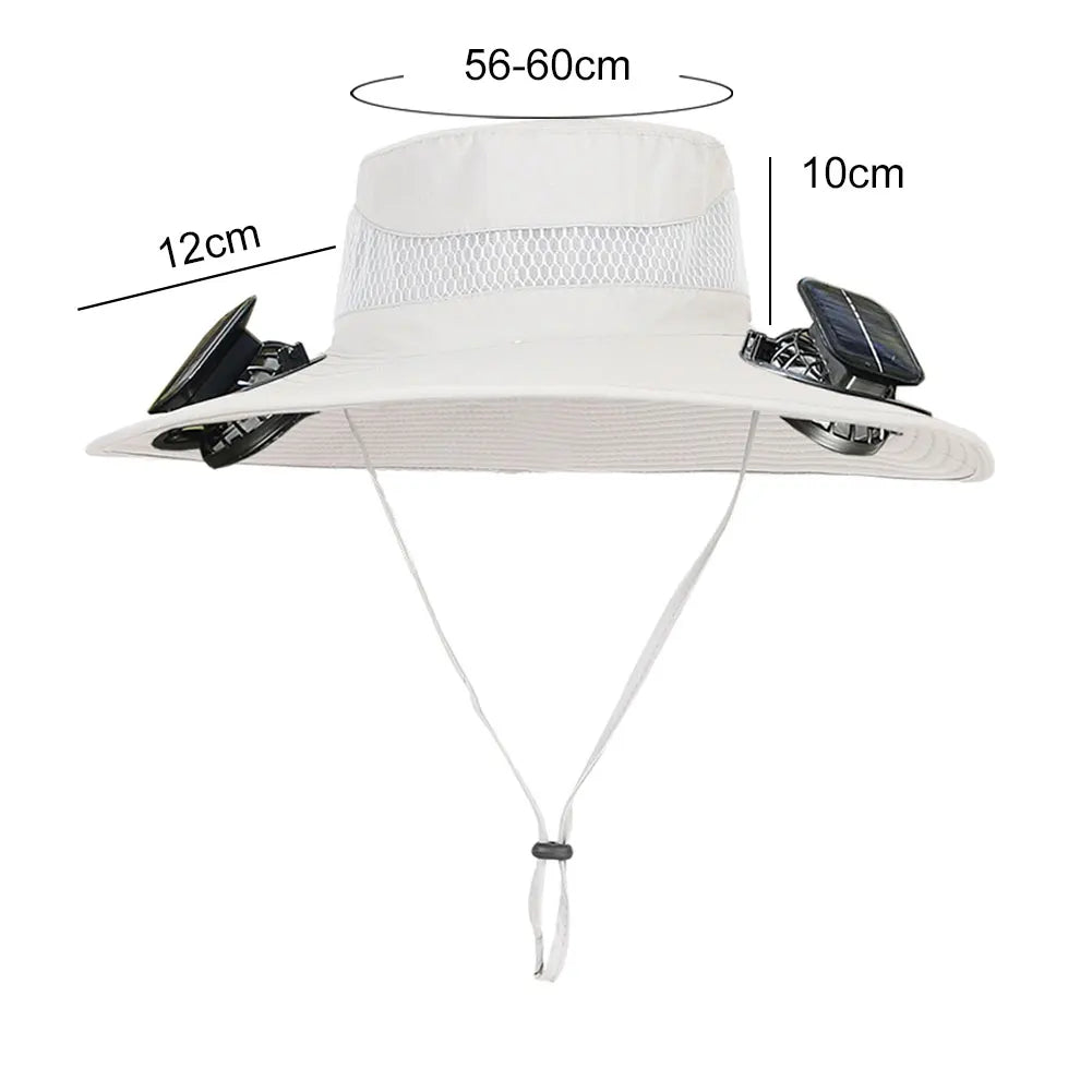 Guangdong Solar Powered Fan Hat UV Protection Wide Brim