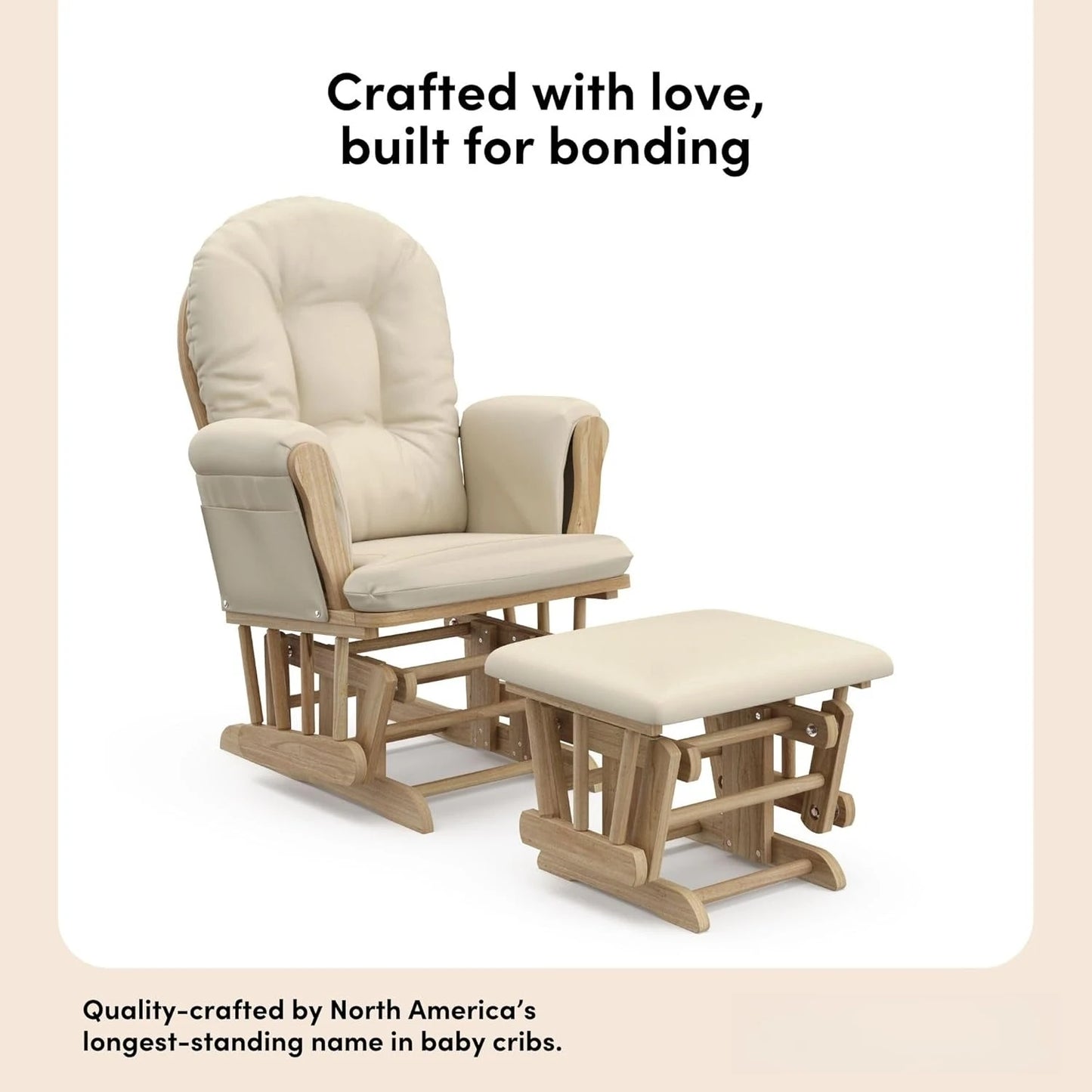 Hign Concerned Hoop Glider And Ottoman Nursery Chair
