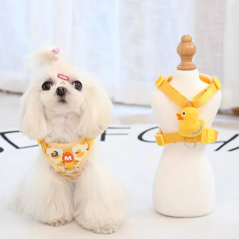 Guangdong Cartoon Duck Adjustable Dog Harness Leash Set