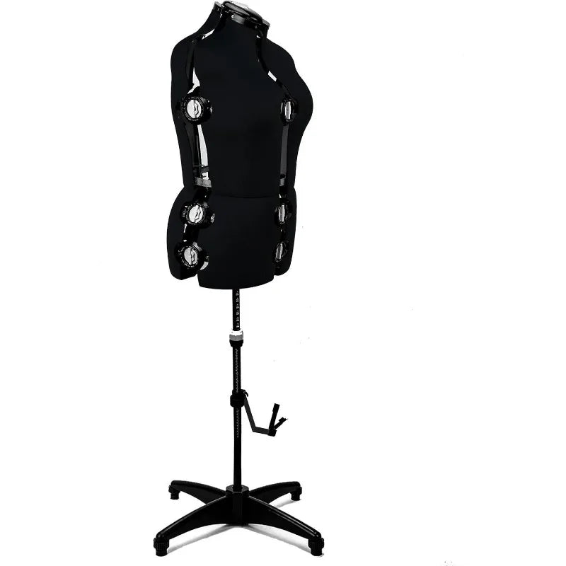 Adjustable Female Fabric Mannequin Dress Form with Tripod Stand