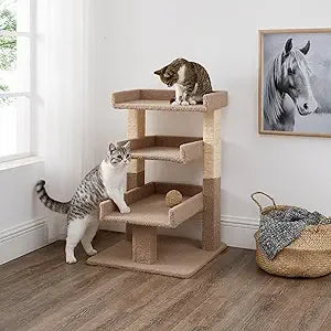 Nala Cat Tree Tower for Large Cats Multi Level with Scratching Post