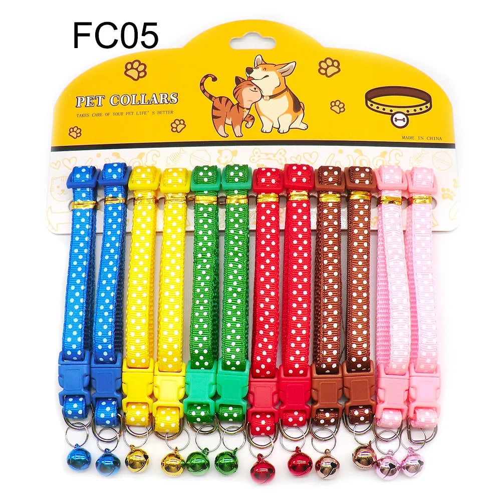 NaHang Nylon Dog Collars With Bell For Cats And Puppies