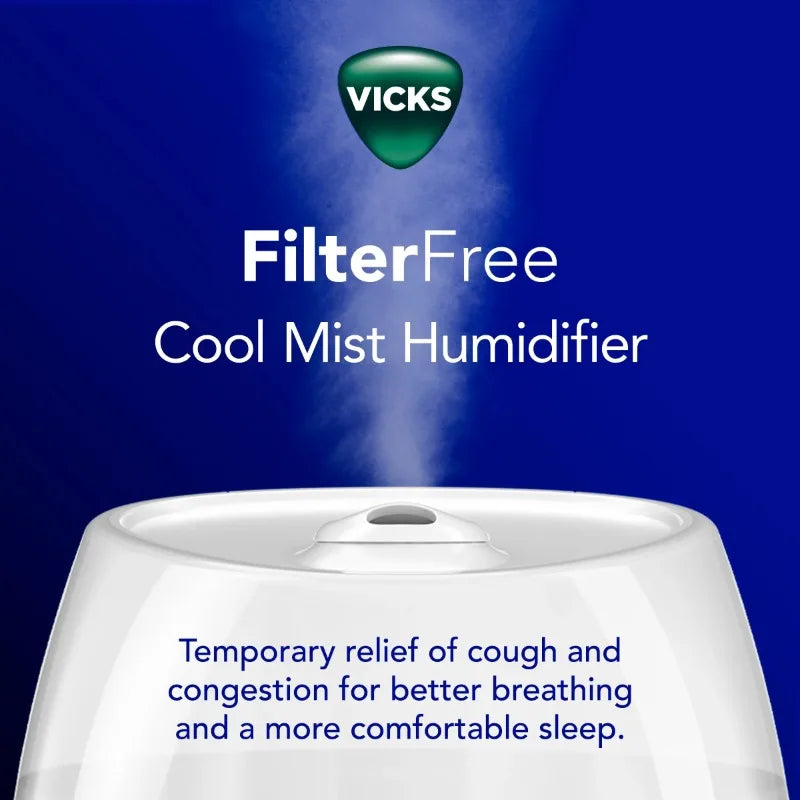 Vicks 1 Gallon Filter Free Cool Mist Humidifier for Home Use