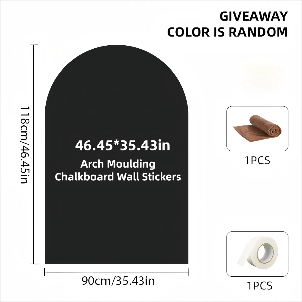 Arch Blackboard Wall Sticker Creative Message Board for Home