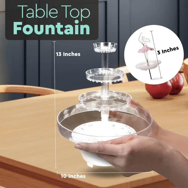 Hign-concerned Lighted Plastic Wedding Fountain Centerpiece