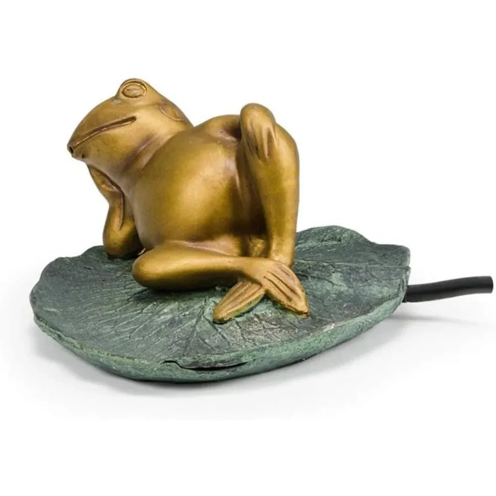 Aquascape Lazy Frog Fountain on Lily Pad for Garden Ponds