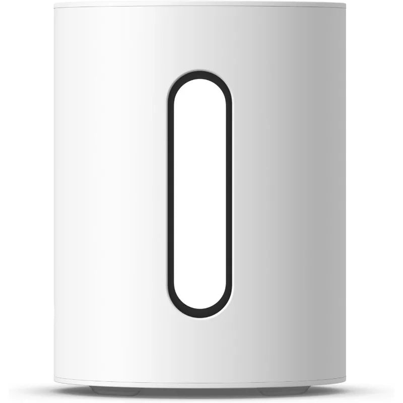 Compact White Wireless Sub Mini Subwoofer for Home Audio